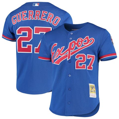 Men's Mitchell & Ness Ryne Sandberg Royal Chicago Cubs Cooperstown Collection Mesh Batting Practice Button-Up Jersey