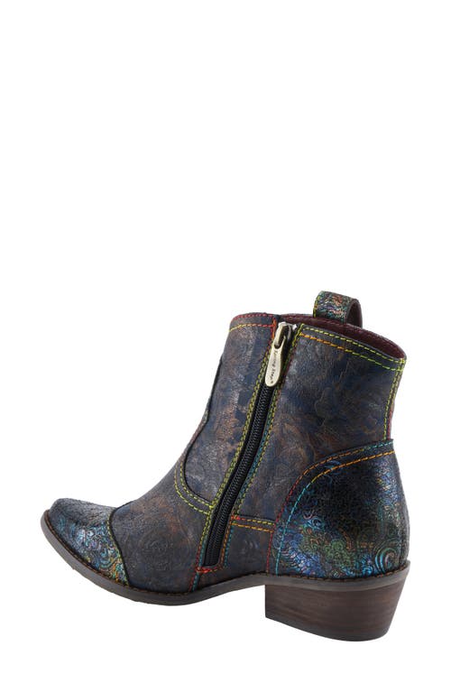 Shop L'artiste By Spring Step Countrypop Wingtip Pointed Toe Western Boot In Navy Multi