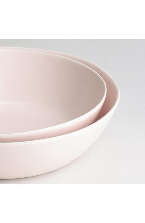 Shop Fable The Low Set Of 2 Serving Bowls In Blush Pink