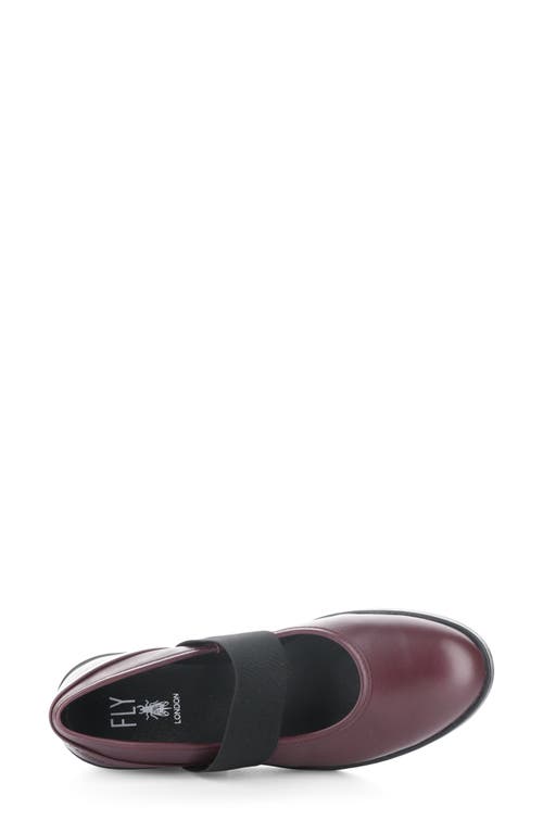 Shop Fly London Dakota Mary Jane Wedge In Bordeaux Dakota