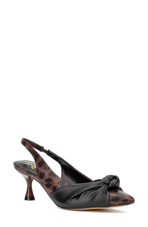Shop New York And Company Laura Slingback Pump In Black/brown