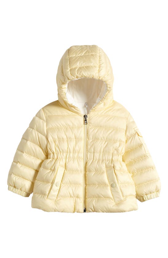 Shop Moncler Kids' Dalles Hooded Down Puffer Jacket In Yellow