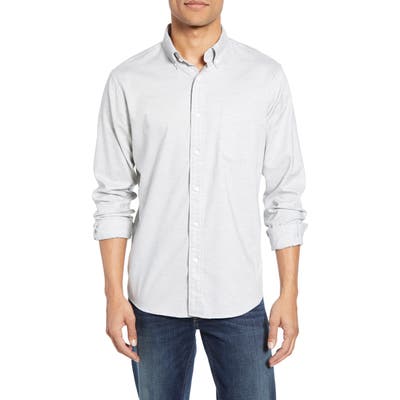Faherty Regular Fit Stretch Oxford Shirt, Grey