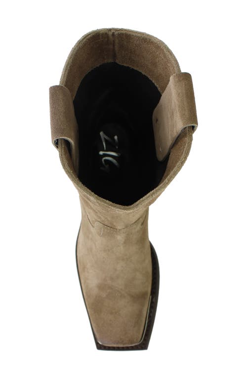 Zigi Joshi Western Boot In Tan Suede