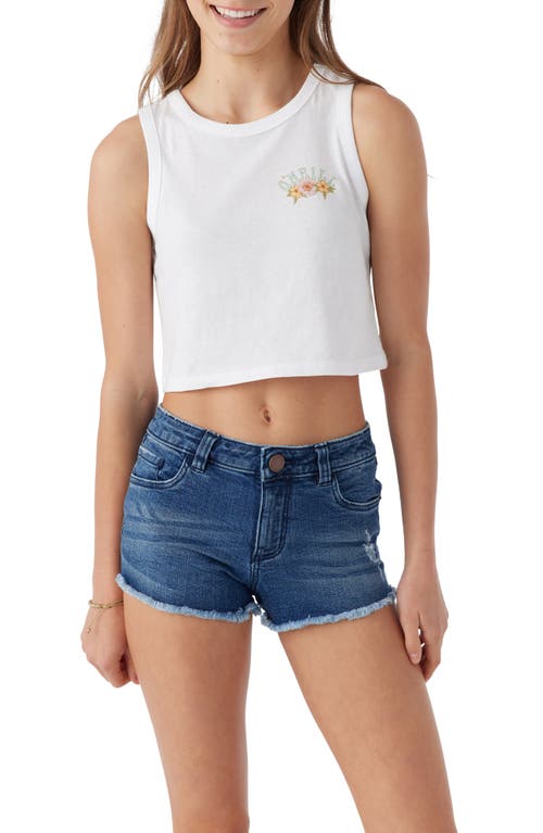 O'Neill Kids' Backyard Cotton Graphic Crop Tank White at