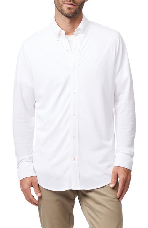 Psycho Bunny Astor Piqué Button-Down Shirt White at Nordstrom,