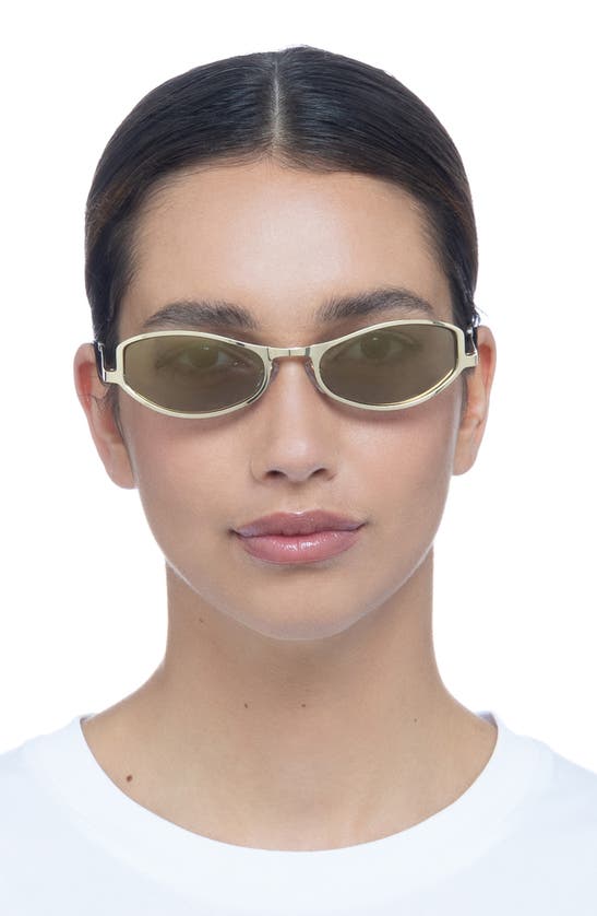 Shop Aire Retrograde 55mm Oval Sunglasses In Gold