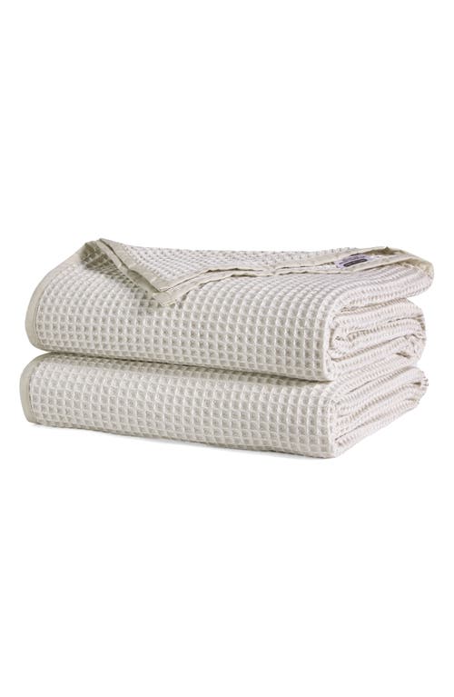 Sijo Waffle Knit Bed Blanket In Fog