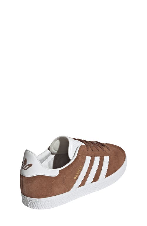 Shop Adidas Originals Adidas Kids' Gazelle Low Top Sneaker In Brown/white/gold