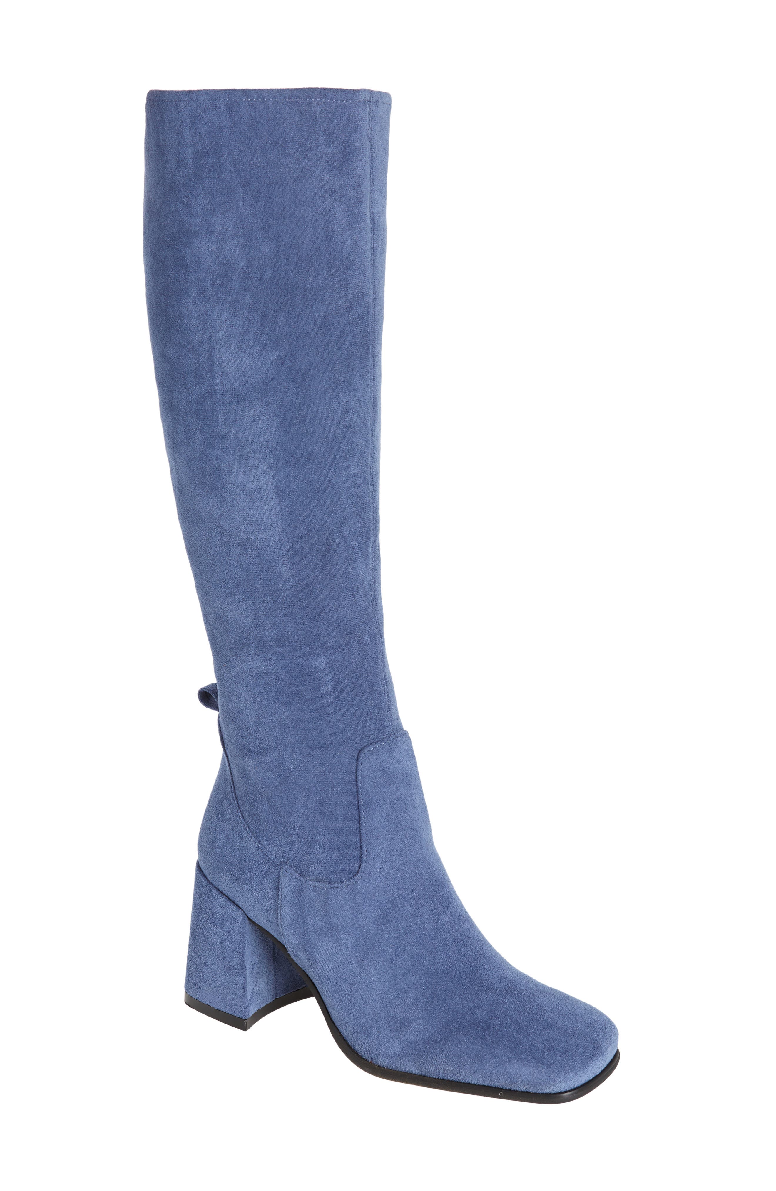 womens navy blue tall boots