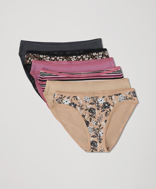 Pact Organic Everyday Classic Fit Bikini 6-pack In Vineyard