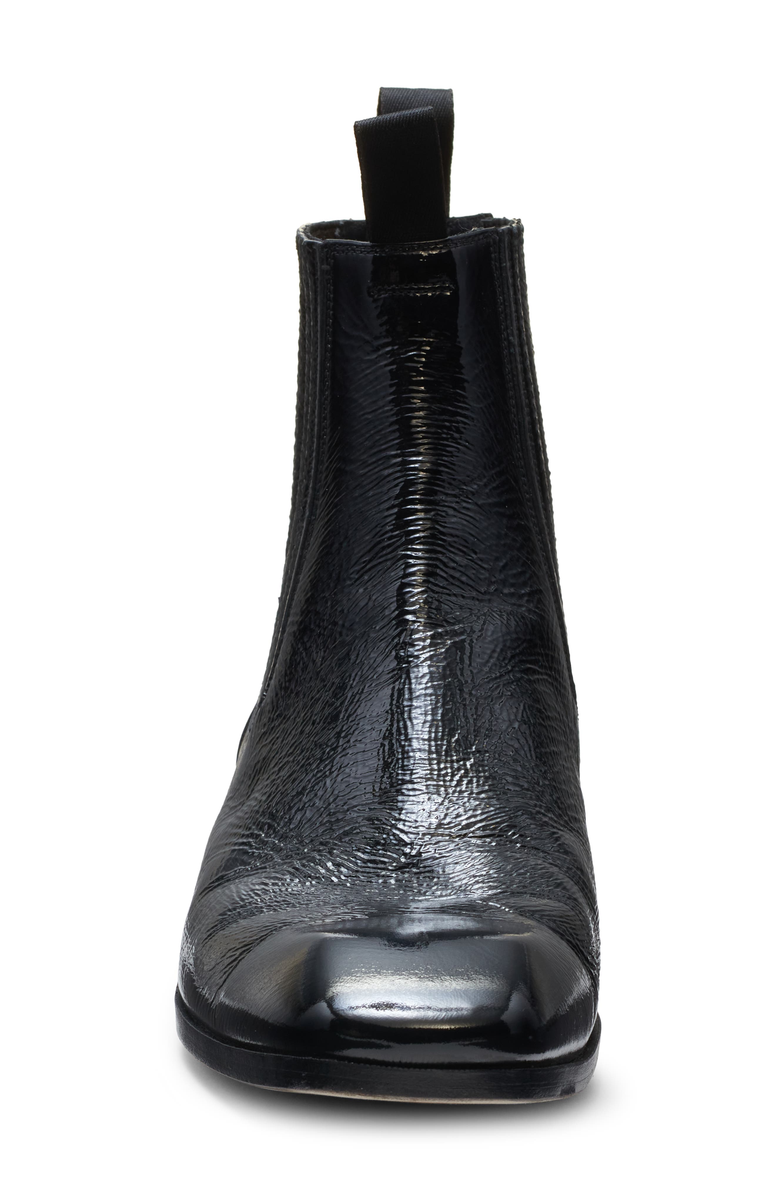 TOM FORD Bailey Crackled Leather Chelsea Boot in Black  display picture 1