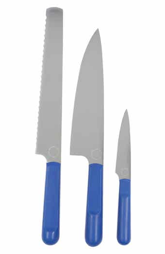 Smeg Pastel Blue Stainless Steel Knife Block Set
