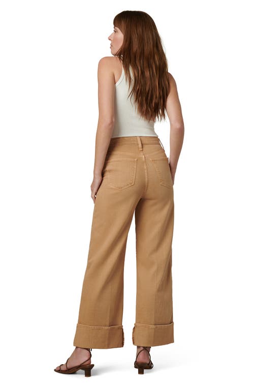 Shop Joe's The Trixie Cuff High Waist Wide Leg Trouser Jeans In Doe