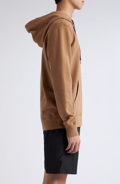 Shop Golden Goose Journey Collection Running Club Graphic Hoodie In Malt Ball/windsor Wine