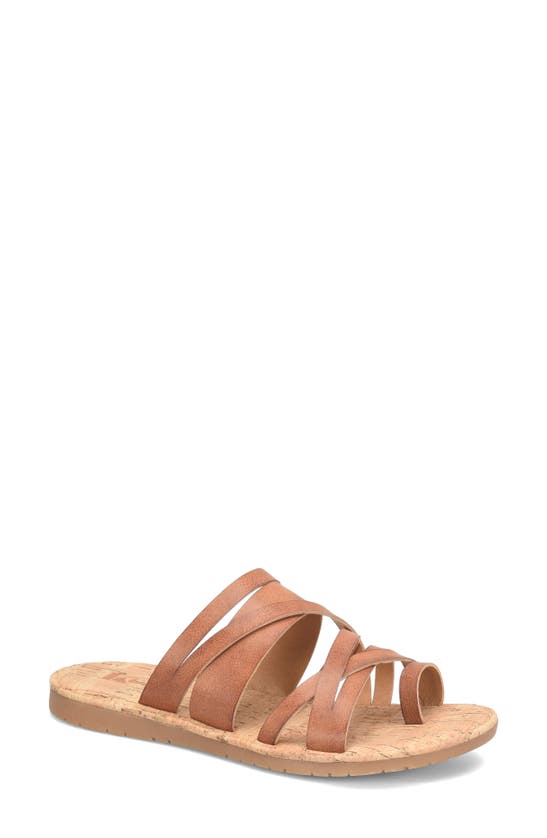 Korks Clemmons Strappy Sandal In Dark Tan