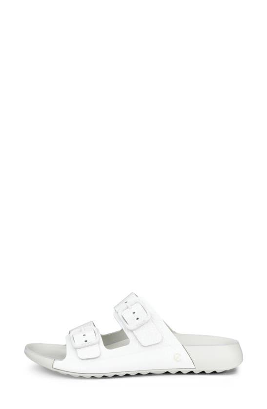 Shop Ecco 2nd Cozmo Buckle Slide Sandal In Bright White