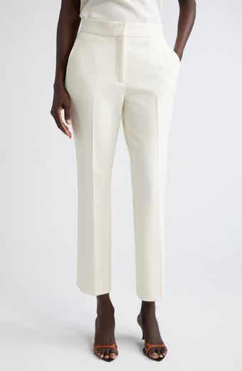 St. John Yellow Label Emma Stretch Seersucker Capri Pants Blue White Size 8  8, $395, Nordstrom