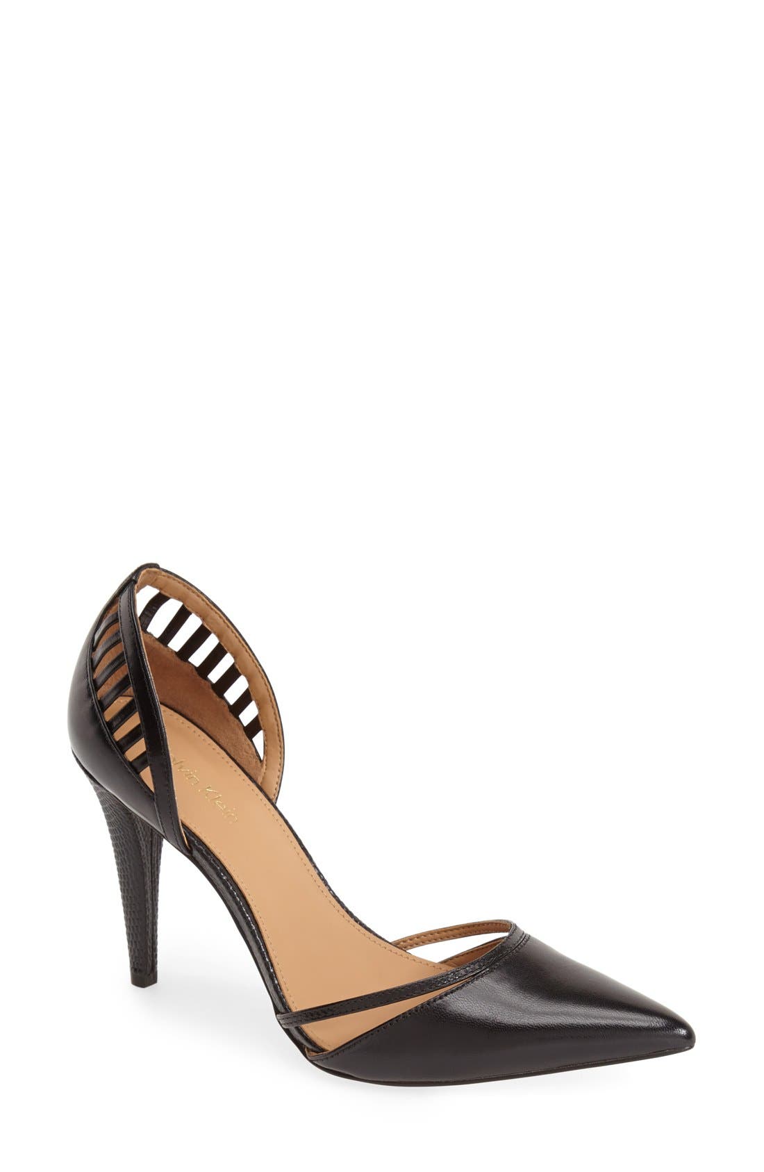 Calvin Klein 'Gilia' Cutout Leather d'Orsay Pump (Women) Nordstrom