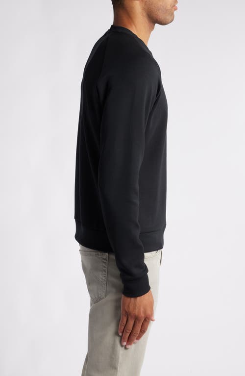 Shop Scott Barber V-stitch Performance Crewneck Sweatshirt In Black