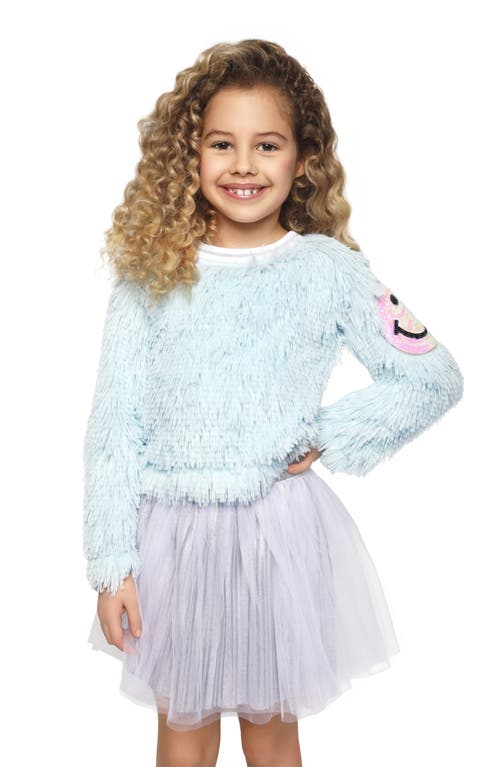 MIA NEW YORK MIA NEW YORK KIDS' SMILE PATCH SHAG SWEATER 