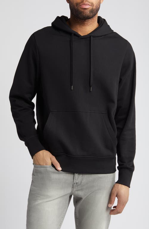 Huron Cotton Pullover Hoodie in Black