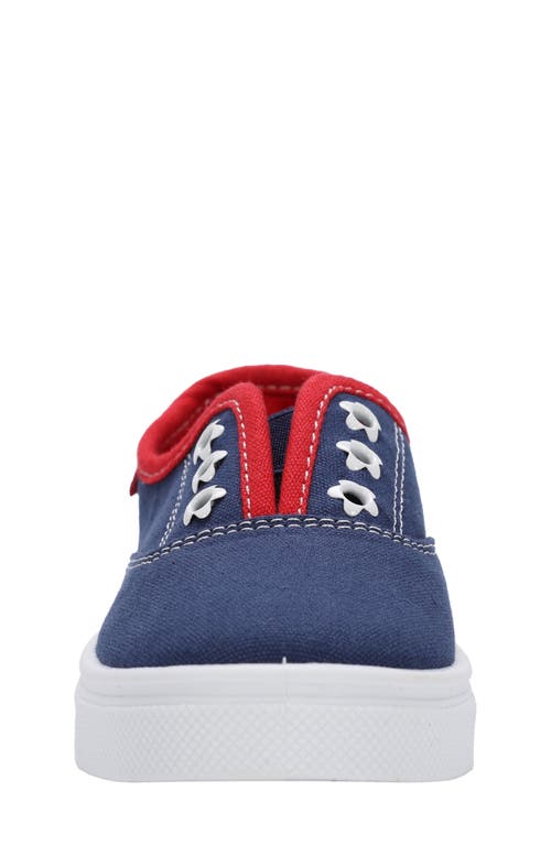 Oomphies Kids' Robin Slip-on Sneaker In Navy/red