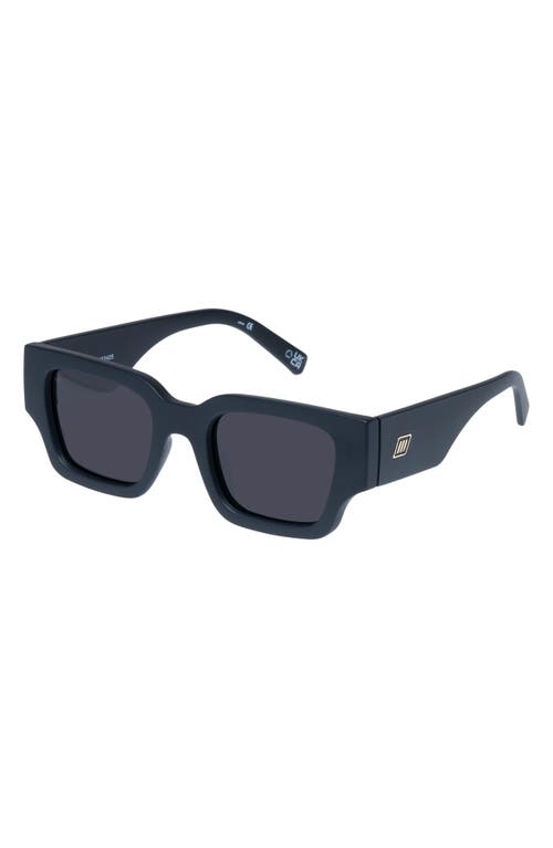Shop Le Specs Atlantis 50mm Polarized Rectangular Sunglasses In Matte Black