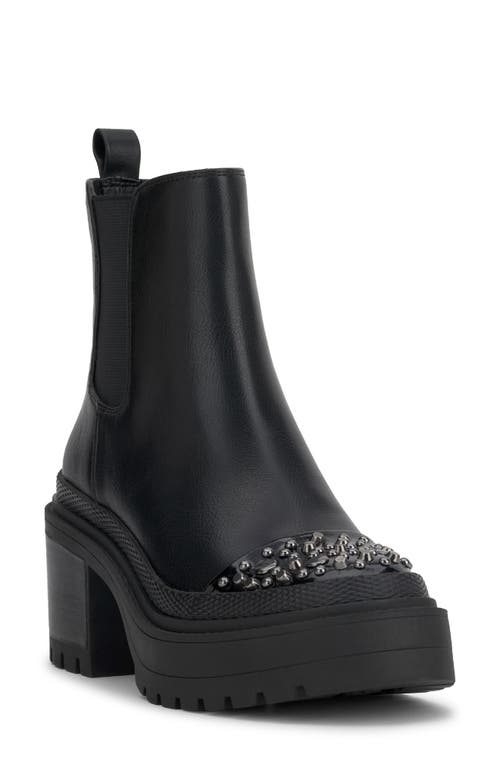 Jessica Simpson Jymmie Cap Toe Platform Chelsea Boot In Black