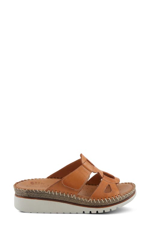 Shop Spring Step Montera Platform Slide Sandal In Camel