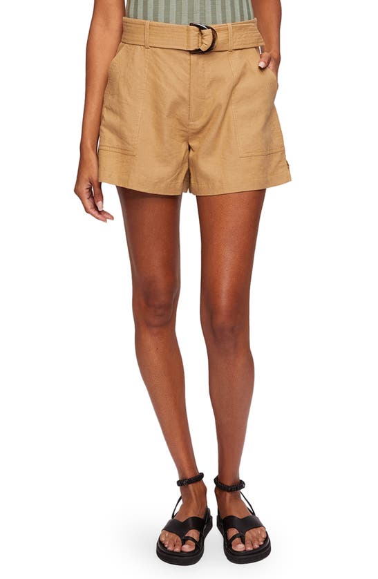 JONATHAN SIMKHAI STANDARD SUTTER BELTED WASHED LINEN BLEND SHORTS