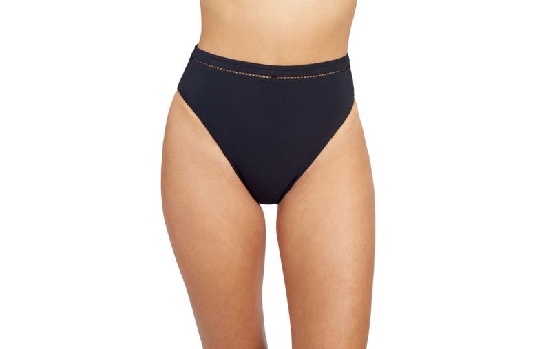 Free Sport By Gottex Champion Solid High Waist Swim Bottom In Black