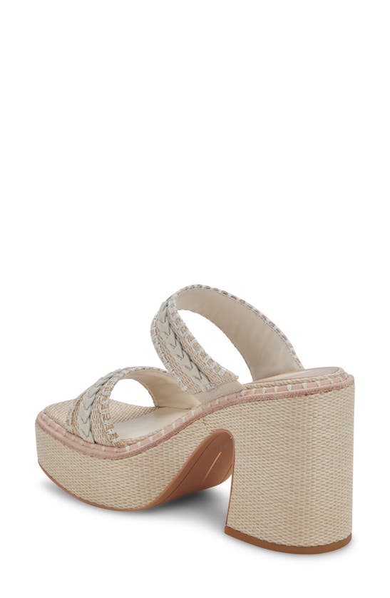 Dolce Vita Whim Platform Sandal In Oatmeal Raffia | ModeSens