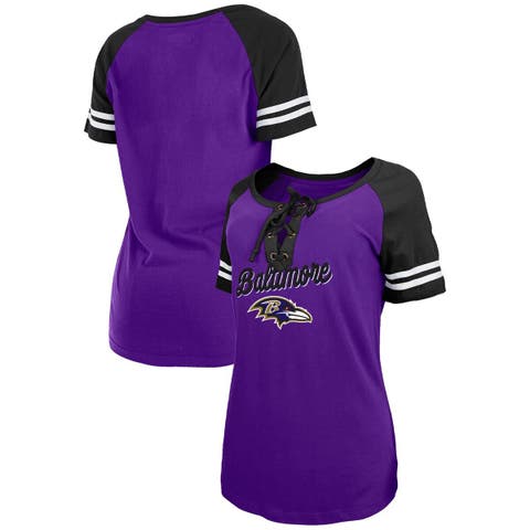 Baltimore Ravens New Era Women's Thermal Crop Long Sleeve T-Shirt - Purple