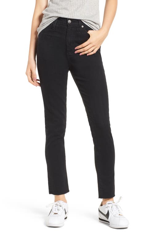 AG Sophia High Waist Ankle Skinny Jeans in 1 Year Black Hawk at Nordstrom, Size 24
