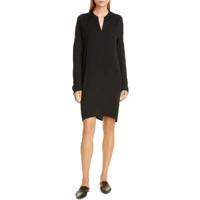 Zero + Maria Cornejo Hex Eco Drape Long Sleeve Tunic Dress, Black
