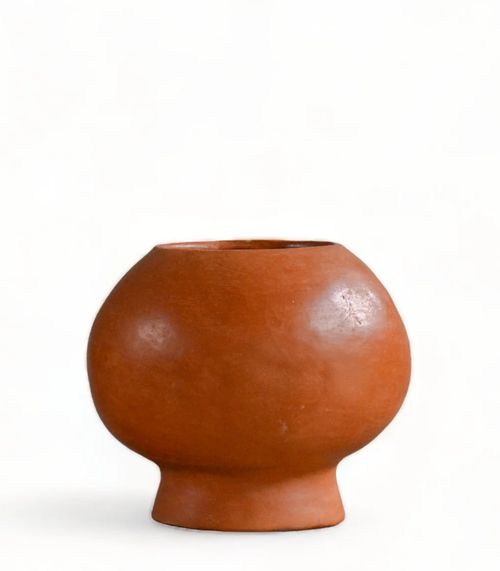 Meso Goods Trompo Terracotta Vase In Terracotta
