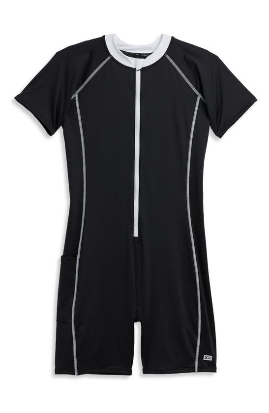 Tomboyx 6-inch One-piece Rashguard Swimsuit In Black Novelty