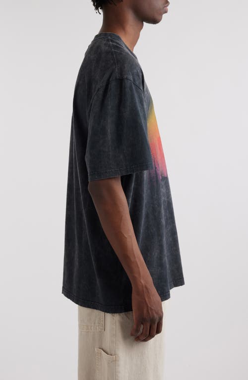 Shop Isabel Marant Hugo Oversize Graphic T-shirt In Faded Black