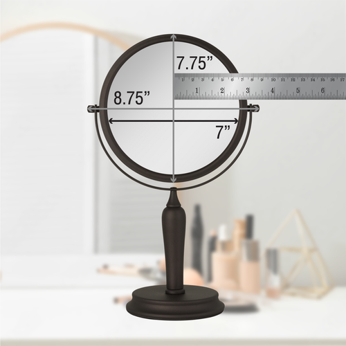 Zadro Anaheim Makeup Mirror With 5x/1x Magnification In Oil-rubbed Bronze