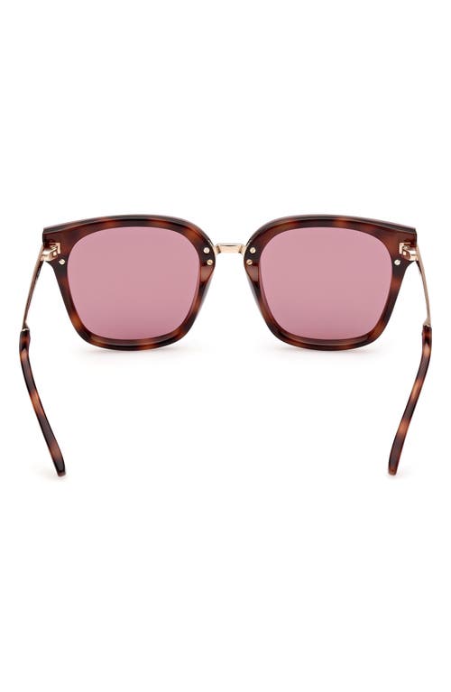 Shop Tom Ford Philippa 68mm Gradient Square Sunglasses In Dark Havana/violet