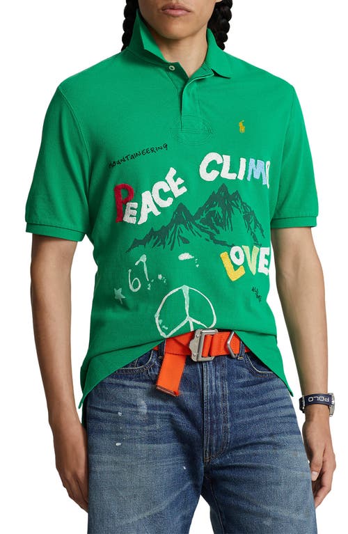 Polo Ralph Lauren Peace Climb Piqué Kayak Green at Nordstrom,