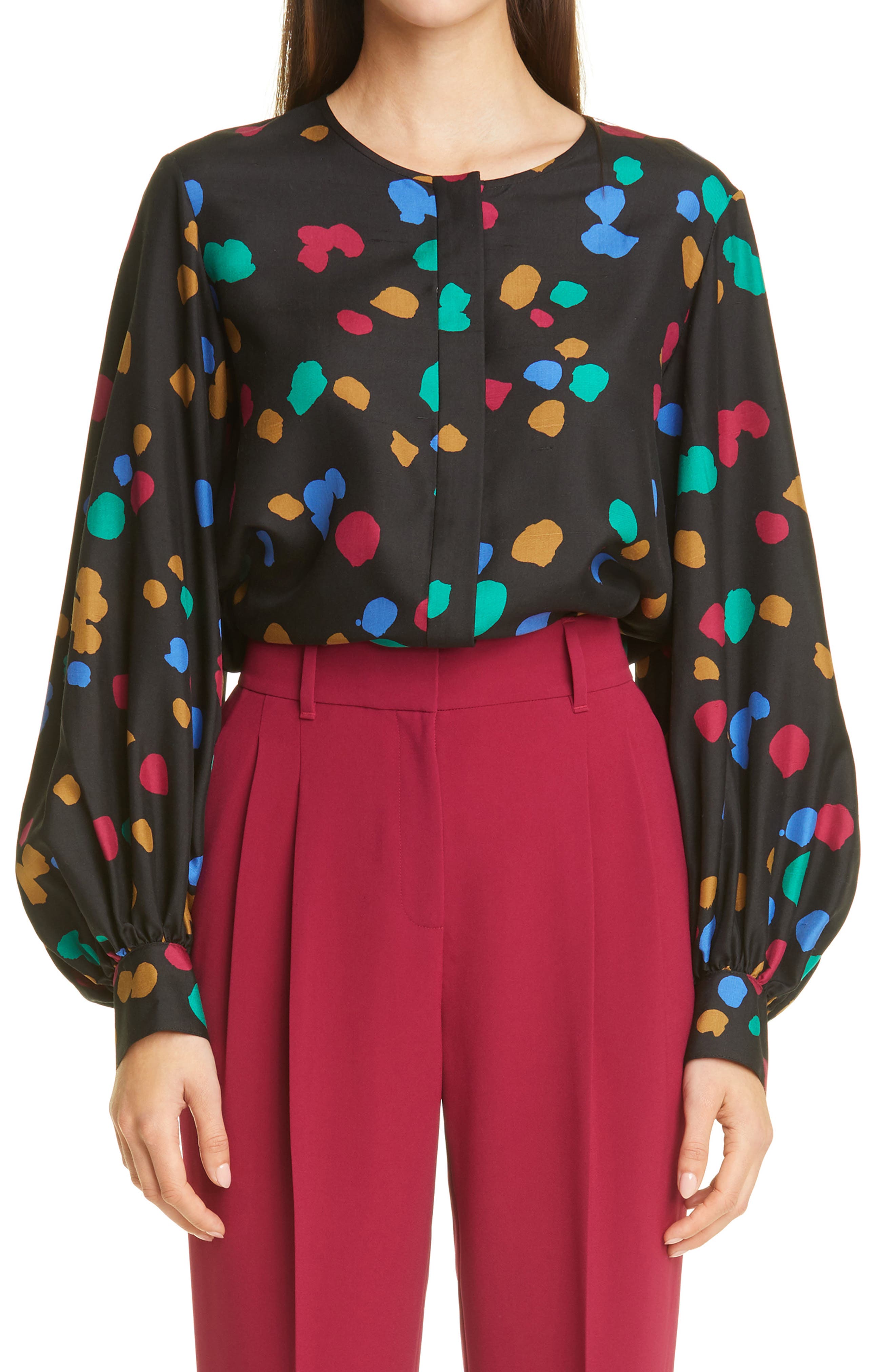 Nordstrom polka dot blouse Clearance