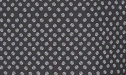 Scotch & Soda Modern Fit Flower Stretch Cotton Dress Shirt In Black