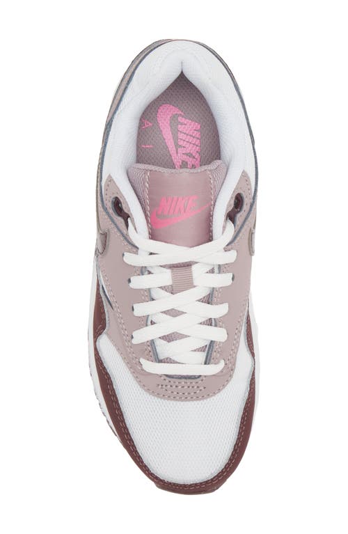 Shop Nike Kids' Air Max 1 Sneaker In White/burgundy/violet Ore