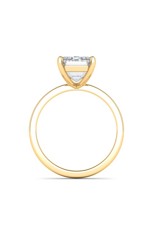 Hautecarat Emerald Cut Lab Created Diamond Ring In 2.50 Ctw 18k Yellow Gold