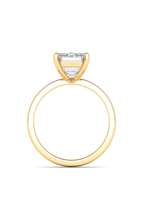 Shop Hautecarat Emerald Cut Lab Created Diamond Ring In 2.50 Ctw 18k Yellow Gold