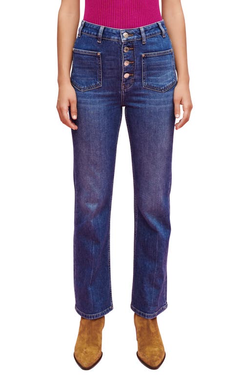 maje Passion Straight Leg Jeans Blue at Nordstrom,