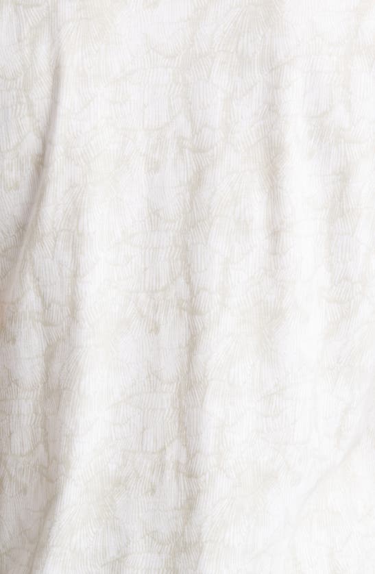 Robert Barakett Marzipan Leaf Print Cotton Polo In Light Olive