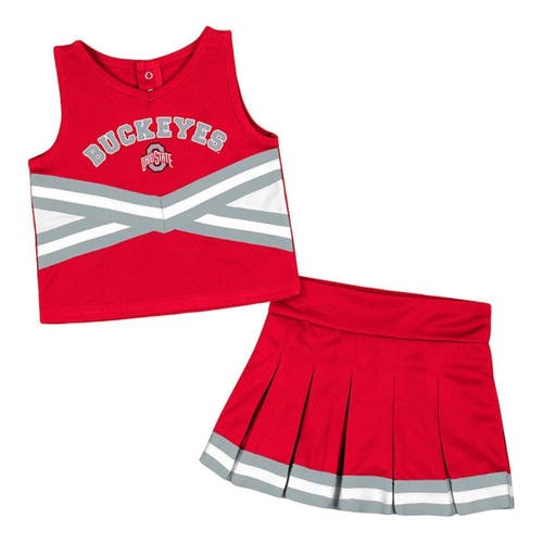 Girls Toddler Colosseum Scarlet Ohio State Buckeyes Carousel Cheerleader Set